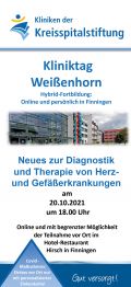 Mi, 20. Okt. 2021: FORTBILDUNG KLINIKTAG WEIßENHORN